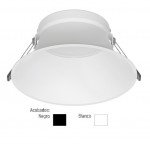Foco empotrar LED fijo Redondo Ø206mm KONIC 24W 100º UGR19 IP54, Blanco ó Negro
